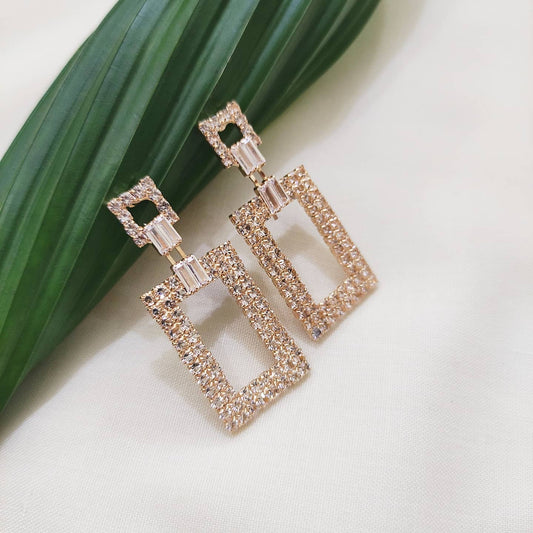 Vintage Rectangle Drop Earrings
